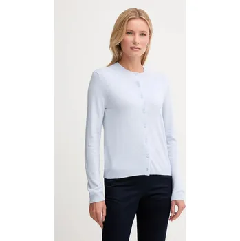 Dámský svetr Kardigan s příměsí vlny United Colors of Benetton modrá barva, 102HD502B 50X, vel. XL