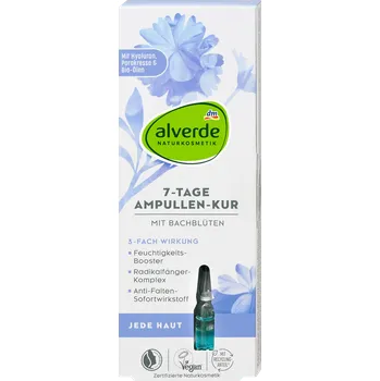 Pleťové sérum alverde NATURKOSMETIK týdenní pleťová kúra Bachovy květy 7x1 ml