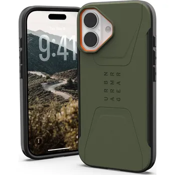 Pouzdro na mobilní telefon UAG Civilian Magsafe Olive Orange iPhone 17 114547117297