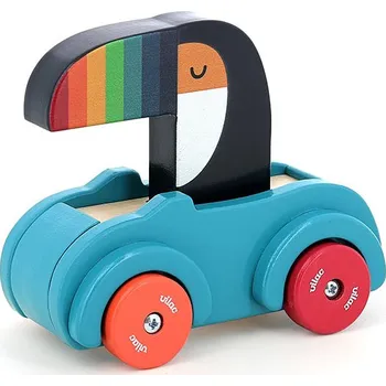 Dřevěná hračka Vilac Dřevěné autíčko s klaksonem - Tukan