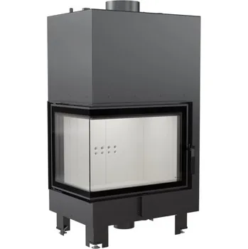 Krbová vložka Krbová vložka s teplovodním výměníkem KRATKI MBZ levá 13 kW, průměr 200 samozavírací dvířk MBZ/PW/13/L/BS/W/BA1 + Doprava Zdarma