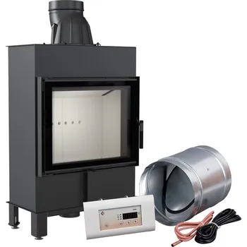 Inteligentní krbová KRATKI LUCY SLIM 8 kW, průměr 160 MSK LUCY/12/SLIM/Z/MSK