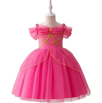 Karnevalový kostým Princess Pohádkové šaty s výšivkou růžové vel.122 Princezna