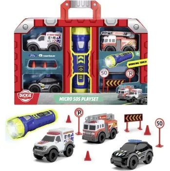 Dickie SOS Mikro Set s baterkou - 9 cm
