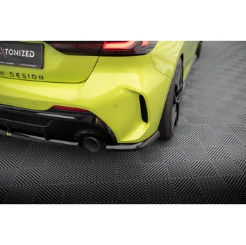 Tuning Maxton Design boční difuzory pod zadní nárazník ver. 11 pro BMW řada 1 F40, černý lesklý plast ABS, M-Pack / M135i