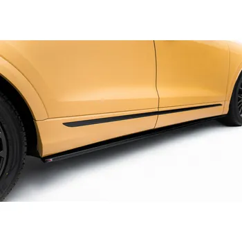 Tuning Maxton Design difuzory pod boční prahy pro Audi Q8 Mk 1, Mk 1 FL, černý lesklý plast ABS, S-Line