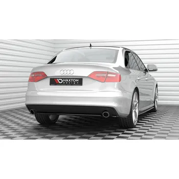 Auto-moto Maxton Design středový spoiler pod zadní nárazník pro Audi A4 B8 FL, černý lesklý plast ABS, Sedan/Avant S-Line