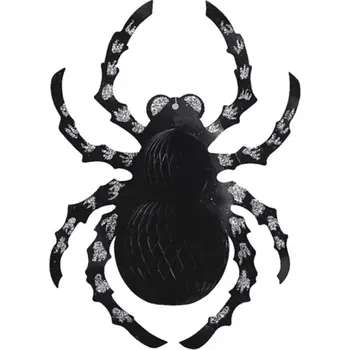 Party dekorace Závěsná dekorace Pavouk s glitry 35 cm