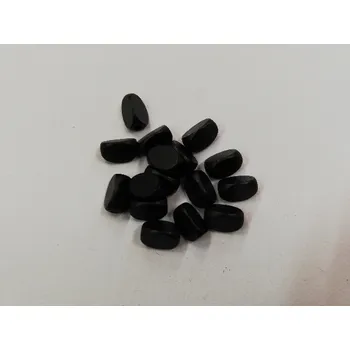 Dětské navlékací korálky Dřevěné korálky - trojhranný ovál černý - 9x5mm - 16ks