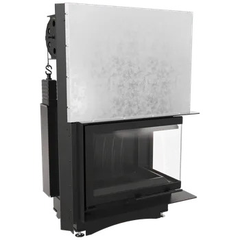 Krbová vložka Litinový krb na dřevo KRATKI MAJA pravá 8 kW, průměr 200 vertik. dv. MAJA/P/BS/G