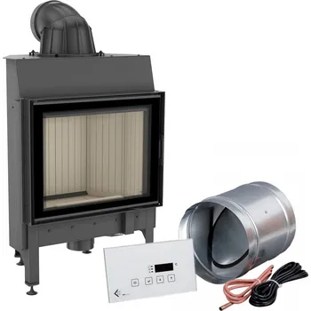 Inteligentní krbová KRATKI NADIA 10 kW, průměr 200 MSK GLASS NADIA/10/Z/MSK/GLASS