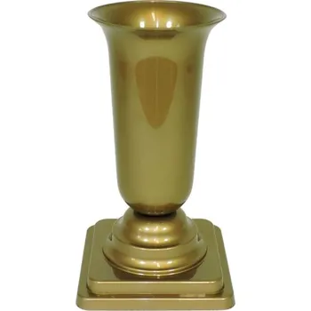 Váza váza hřbit. 15x15x31cm ZLATÁ zátěžová