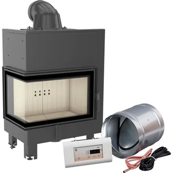 Inteligentní krbová KRATKI MBM levá 10 kW, průměr 200 MSK MBM/L/BS/Z/MSK