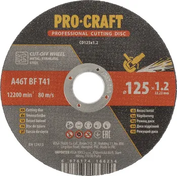 Řezný kotouč Řezný kotouč Procraft CD125x1.2