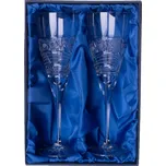 ONTE CRYSTAL Broušené sklenice na bílé víno 260ml, Kometa Počet sklenic v balení: 2 sklenice v dárkové sadě