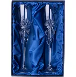 ONTE CRYSTAL Broušené sklenice na bílé víno 260ml, Mašle Počet sklenic v balení: 2 sklenice v dárkové sadě