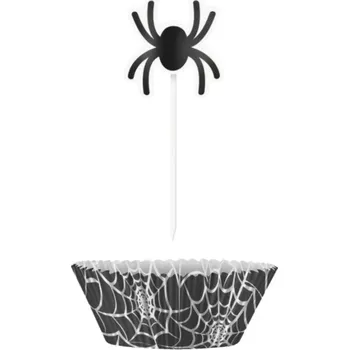 Party dekorace Napichovátka s košíčky Pavouk 24 ks
