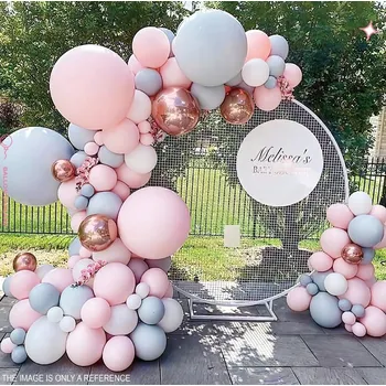 VivaParty Girlanda z balonků pastelová s chromem 160 ks