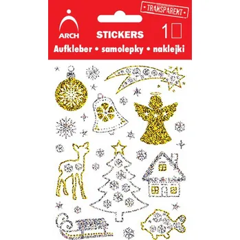 samolepka Vánoční holografické samolepky baňka 958716