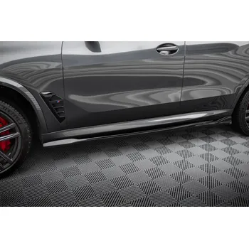Tuning Maxton Design difuzory pod boční prahy pro BMW X5 M F95 Facelift, černý lesklý plast ABS