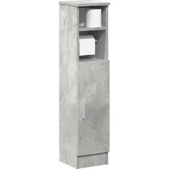Koupelnový nábytek vidaXL Koupelnová skříňka s držákem rolí 20,5 x 22 x 90 cm [858505] Barva: Betonová šedá