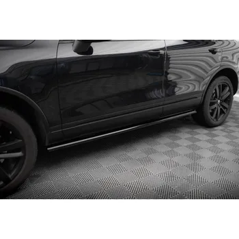 PC tuning Maxton Design difuzory pod boční prahy pro Volkswagen Touareg Mk2, černý lesklý plast ABS