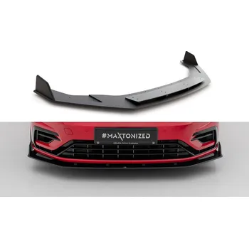 Autodíl Maxton Design "Racing durability" spoiler pod přední nárazník ver.2 pro Volkswagen Golf R Mk7 Facelift, plast ABS bez povrchové úpravy, s červenou linkou