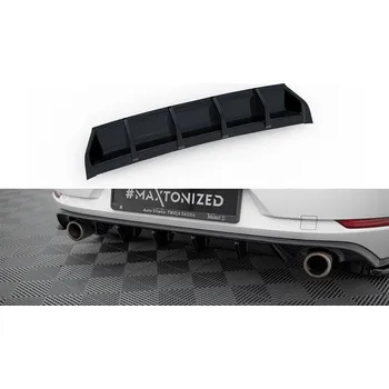 Tuning Maxton Design vložka zadního nárazníku pro Volkswagen Golf GTI Mk7 Facelift, černý lesklý plast ABS