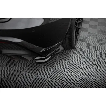 Auto-moto Maxton Design boční difuzory pod zadní nárazník pro Porsche Macan GTS Mk1 Facelift 2, černý lesklý plast ABS