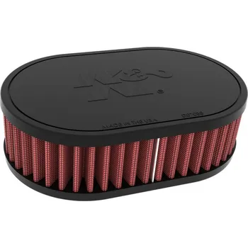Filtr pro motocykl K&N univerzální oválný filtr se vstupem 52 mm a výškou 51 mm, gumový vrchlík SLEVA 8%