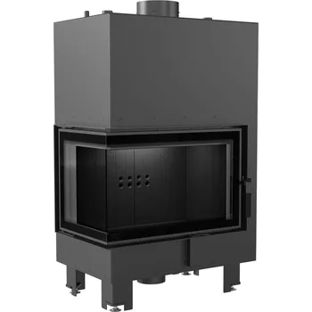 Krbová vložka s teplovodním výměníkem KRATKI MBM levá 12 kW, průměr 180 černé obložení The MBM/PW/10/L/BS/W/BLACK + Doprava Zdarma