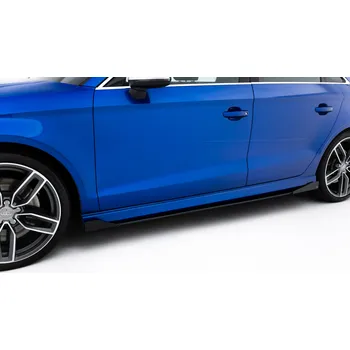 Tuning Maxton Design "Street Pro" difuzory pod boční prahy s křidélky pro Audi A3 8V, plast ABS bez povrchové úpravy, S-Line Sedan