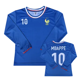 Fotbal Numberoplus Dětské fotbalové tričko s dlouhým rukávem Francie - Kylian Mbappé 10 Velikost: 9-let.(vel.128)
