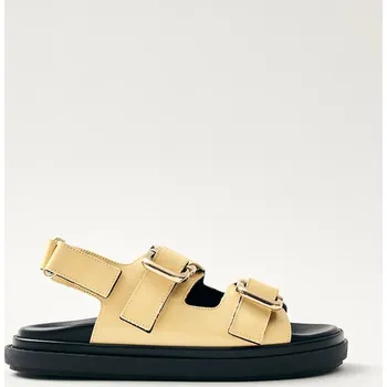 Dámské sandále Kožené sandály Alohas Harper dámské, žlutá barva, na platformě, S100731-02 S100731.02 10X, EUR 40