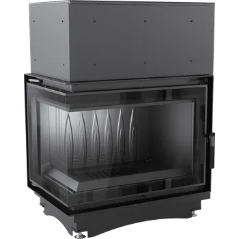 Krbová vložka Litinový krb na dřevo KRATKI ZUZIA DECO levá 15 kW, průměr 200 ZUZIA/L/BS/DECO