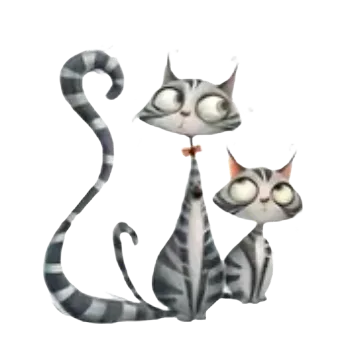 Nažehlovací obrázek - kočky I (8,5 x 9,0 cm)