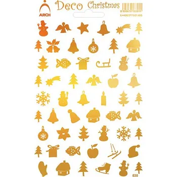 samolepka Samolepky hladké vánoční obrázky zlaté zlata