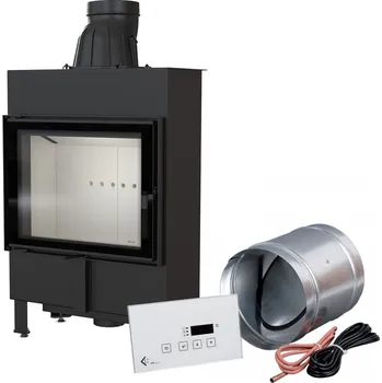 Inteligentní krbová KRATKI LUCY SLIM 8 kW, průměr 160 MSK GLASS LUCY/12/SLIM/Z/MSK/GLASS