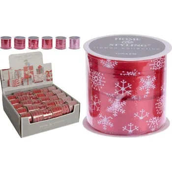 Stuha Stuha vázací potisk 10x5000mm červenobílá 309150