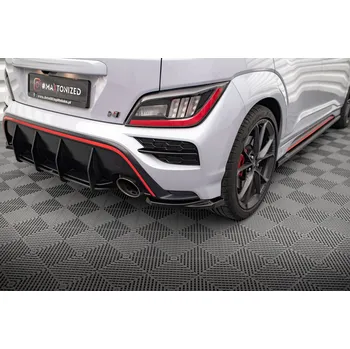 Auto-moto Maxton Design boční difuzory pod zadní nárazník ver.1 pro Hyundai Kona N Mk1, černý lesklý plast ABS