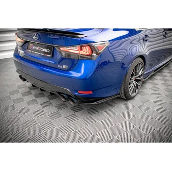 Tuning Maxton Design boční difuzory pod zadní nárazník pro Lexus GS F Mk4 Facelift, černý lesklý plast ABS