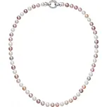 Perlový náhrdelník z pravých říčních perel mix barev 22004.3 délka 45 cm