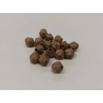 Dětské navlékací korálky Dřevěné korálky - diamant šedohnědý - 8x6mm - 16ks