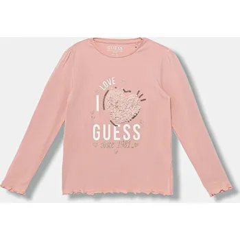 Dívčí tričko Dětské tričko s dlouhým rukávem Guess K5BI14.J1314.9BYA růžová 03X, vel. 105-112