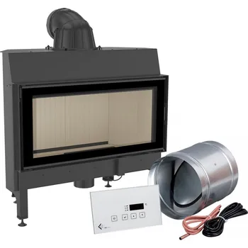 Inteligentní krbová KRATKI NADIA 14 kW, průměr 200 MSK GLASS NADIA/14/Z/MSK/GLASS