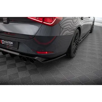 Tuning Maxton Design boční difuzory pod zadní nárazník ver.2 pro Seat Leon ST FR Mk4, černý lesklý plast ABS