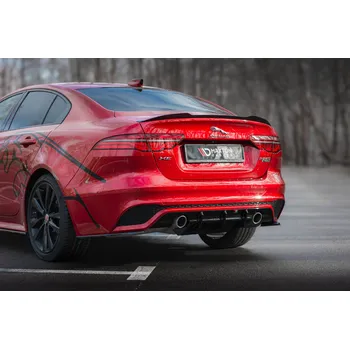 Auto-moto Maxton Design prodloužení spoileru pro Jaguar XE Mk1 Facelift X760 R-Dynamic, černý lesklý plast ABS