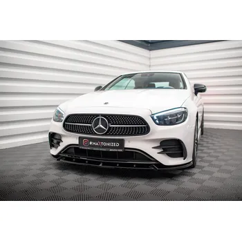 Tuning Maxton Design spoiler pod přední nárazník ver.2 pro Mercedes třída E W213/Coupe (C238)/53 AMG, W213/Coupe (C238)/AMG-Line, černý lesklý plast ABS