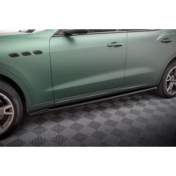 PC tuning Maxton Design difuzory pod boční prahy pro Maserati Levante Mk1 Standard, černý lesklý plast ABS