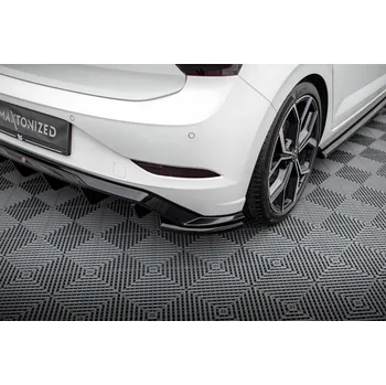 PC tuning Maxton Design boční difuzory pod zadní nárazník pro Volkswagen Polo GTI Mk6 Facelift, černý lesklý plast ABS